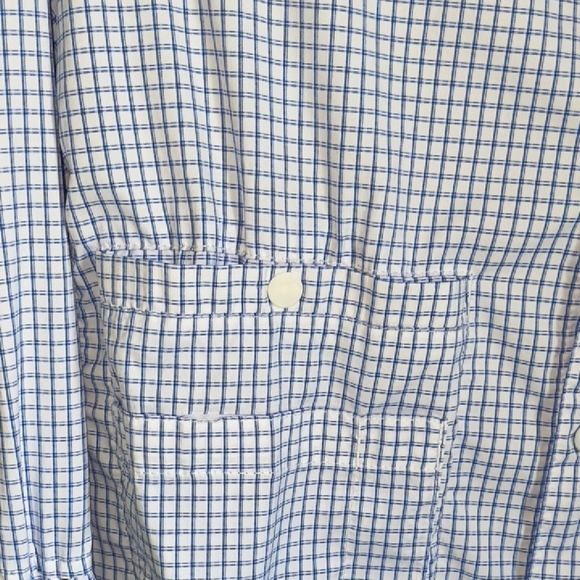 Columbia PFG Fishing Shirt Men M Plaid Super Tamiami Omni-Shade Long Sleeves - Picture 4 of 7